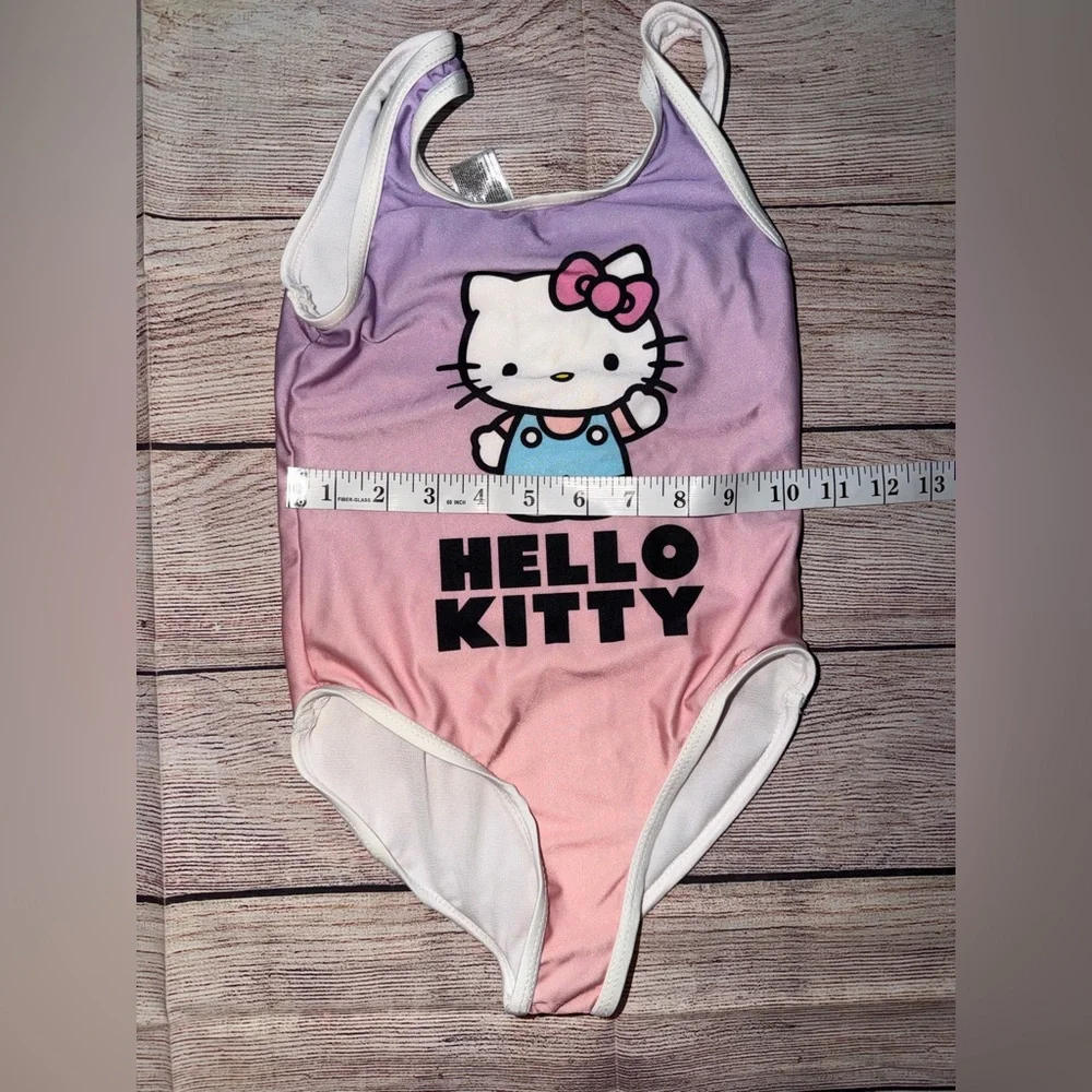 Hello Kitty Pink and Purple Kids Swim One Piece